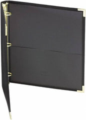Samsill - 225 Sheet Capacity, 11 x 8-1/2", Non-View Ring Binder - Vinyl, Black - Apex Tool & Supply