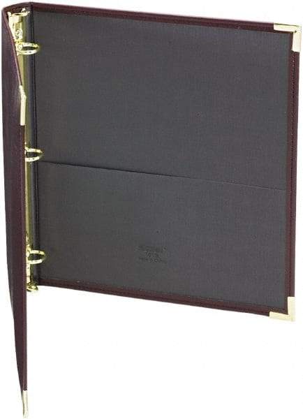 Samsill - 225 Sheet Capacity, 11 x 8-1/2", Non-View Ring Binder - Vinyl, Burgundy - Apex Tool & Supply