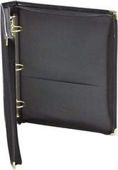 Samsill - 350 Sheet Capacity, 11 x 8-1/2", Non-View Ring Binder - Vinyl, Black - Apex Tool & Supply