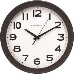Howard Miller - White Face, Dial Wall Clock - Analog Display, Black Case, Runs on AA Battery - Apex Tool & Supply