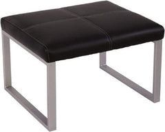 ALERA - 26-3/8" Wide, 17-3/8" High Cube Ottoman - Black/Silver - Apex Tool & Supply