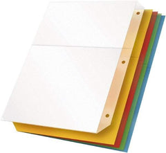 Cardinal - 11 x 8 1/2" 5 Tabs, 3-Hole Punched, Binder Pockets Divider - Multicolor Tabs, Blue, Clear, Green, Orange, Yellow Folder - Apex Tool & Supply