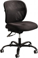 Safco - 18-1/2 to 22" High Task Chair - 26" Wide x 26" Deep, 100% Polyester Seat, Black - Apex Tool & Supply