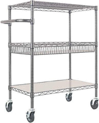 ALERA - 500 Lb Capacity, 34" Wide x 18" Long x 40" High Standard Utility Cart - 2 Shelf, Steel - Apex Tool & Supply