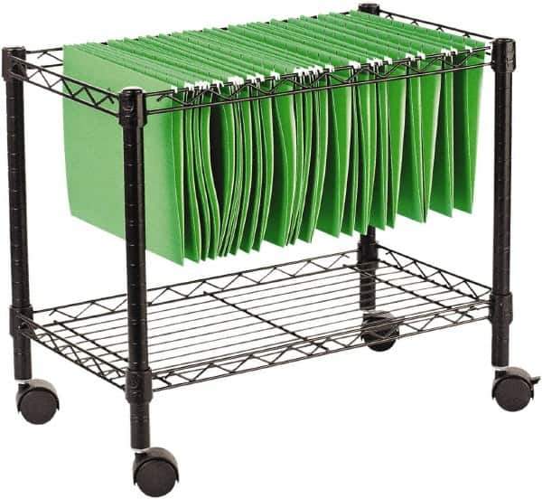 ALERA - 250 Lb Capacity, 24" Wide x 14" Long x 21" High File Cart - 1 Shelf, Steel - Apex Tool & Supply