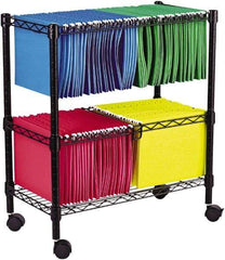 ALERA - 250 Lb Capacity, 26" Wide x 14" Long x 29-1/2" High File Cart - 1 Shelf, Steel - Apex Tool & Supply