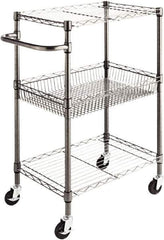 ALERA - 500 Lb Capacity, 28" Wide x 16" Long x 39" High Standard Utility Cart - 2 Shelf, Steel - Apex Tool & Supply
