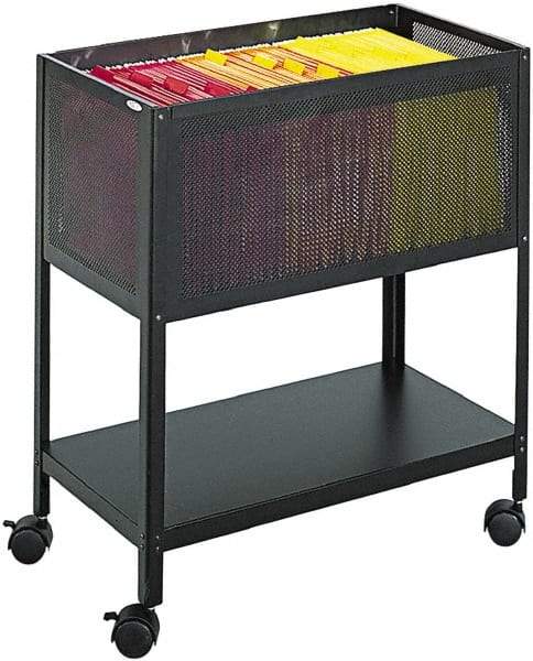 Safco - 5 Lb Capacity, 13-1/2" Wide x 24-1/4" Long x 27-1/2" High Tote Cart - 1 Shelf, Steel - Apex Tool & Supply