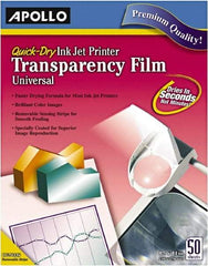 Apollo - Transparency Films & Sleeves Audio Visual Conference Accessory Type: Transparency Sleeves For Use With: Inkjet Printers; Copiers - Apex Tool & Supply