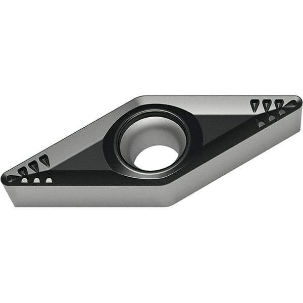 Walter - VCMT221 RM4 Grade WSM20S Carbide Turning Insert - 35° Diamond, 1/4" Inscr Circle, 1/8" Thick, 1/64" Corner Radius - Apex Tool & Supply