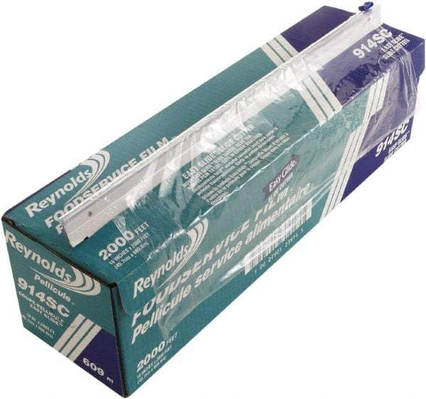 Reynolds - PVC Food Wrap Film Roll in Easy Glide Cutter Box, 18" x 2,000', Clear - Use with Food Protection - Apex Tool & Supply