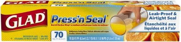 Clorox - Press'n Seal Plastic Wrap, 70 Sq Ft, 12 Rolls per Carton - Use with Food Protection - Apex Tool & Supply