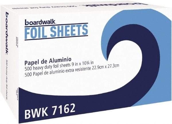 Boardwalk - Pop-Up Aluminum Foil Wrap Sheets, 9 x 10-3/4, Silver, 500/Box, 6 Boxes/Carton - Use with Food Protection - Apex Tool & Supply