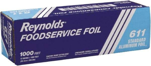 Reynolds - Standard Aluminum Foil Roll, 12" x 1,000', Silver - Use with Food Protection - Apex Tool & Supply