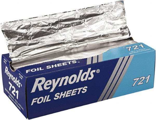 Reynolds - Interfolded Aluminum Foil Sheets, 12 x 10-3/4, Silver, 500/Box, 6 Boxes/Carton - Use with Food Protection - Apex Tool & Supply