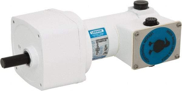 Leeson - 12 Volt, 14 RPM, 180:1 Gear Ratio, Parallel Gearmotor - 31 Frame, 341 Torque, 1/8 hp, TENV Enclosure - Apex Tool & Supply