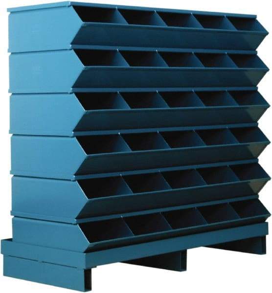Stackbin - 6 Bin, Shelving Unit with Openings & Base - 37" Wide x 35-1/2" High - Apex Tool & Supply