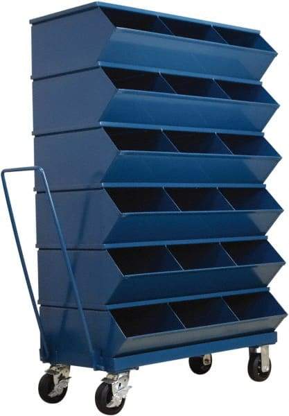Stackbin - 6 Bin, Shelving Unit with Openings & Base - 37" Wide x 58-5/8" High - Apex Tool & Supply