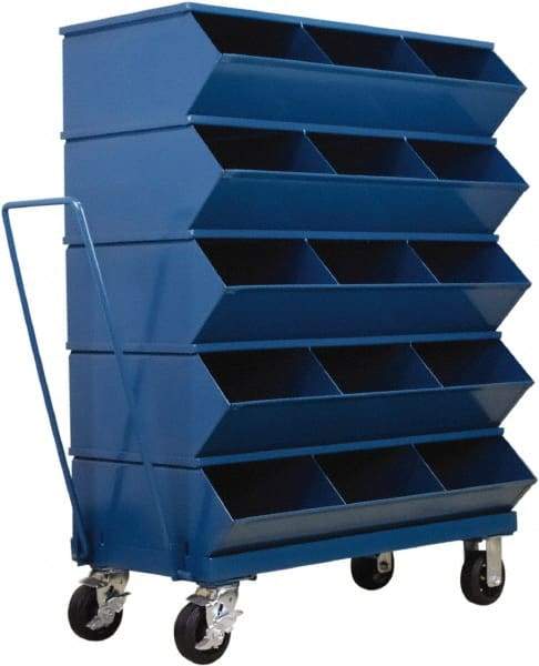 Stackbin - 5 Bin, Shelving Unit with Openings & Base - 37" Wide x 49-3/4" High - Apex Tool & Supply