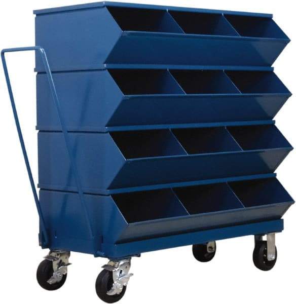Stackbin - 4 Bin, Shelving Unit with Openings & Base - 37" Wide x 40-7/8" High - Apex Tool & Supply