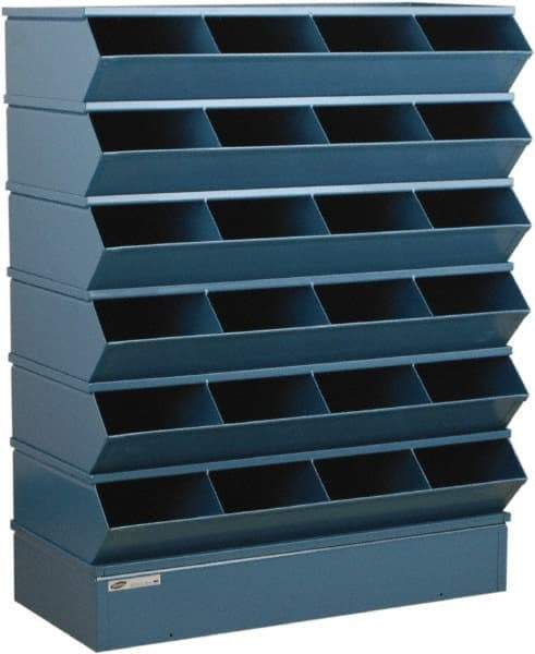 Stackbin - 6 Bin, Shelving Unit with Openings & Base - 37" Wide x 51" High - Apex Tool & Supply