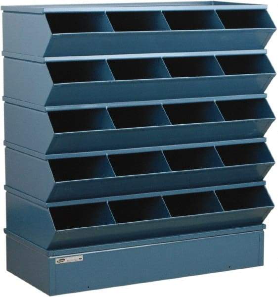 Stackbin - 5 Bin, Shelving Unit with Openings & Base - 37" Wide x 43-1/2" High - Apex Tool & Supply