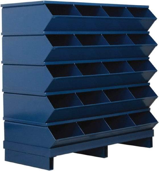 Stackbin - 5 Bin, Shelving Unit with Openings & Base - 37" Wide x 37-1/8" High - Apex Tool & Supply