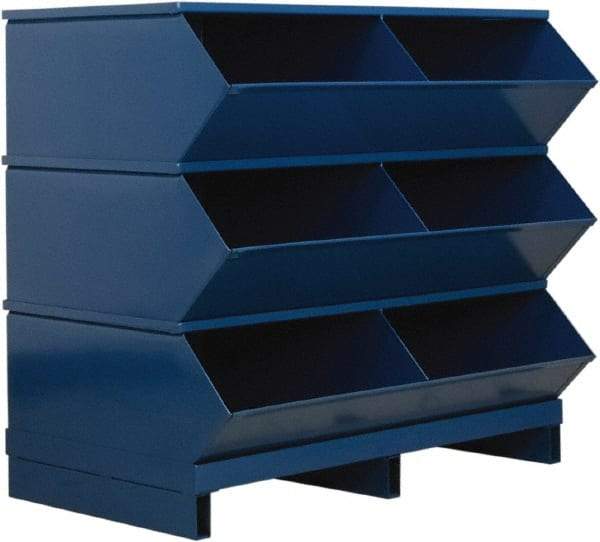 Stackbin - 3 Bin, Shelving Unit with Openings & Base - 37" Wide x 35-1/8" High - Apex Tool & Supply