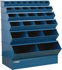 Stackbin - 6 Bin, Shelving Unit with Openings & Base - 37" Wide x 53" High - Apex Tool & Supply