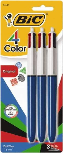 Bic - Conical Ball Point Pen - Assorted Colors - Apex Tool & Supply