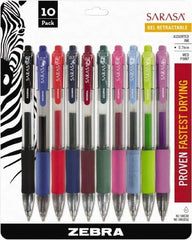 Zebra - Conical Roller Ball Pen - Assorted Colors - Apex Tool & Supply
