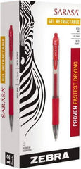 Zebra - Conical Roller Ball Pen - Red - Apex Tool & Supply