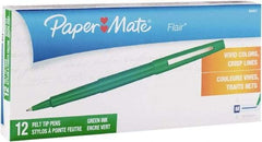 Paper Mate - Needle Porous Point Pen - Green - Apex Tool & Supply