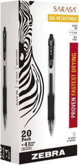 Zebra - Conical Roller Ball Pen - Black - Apex Tool & Supply