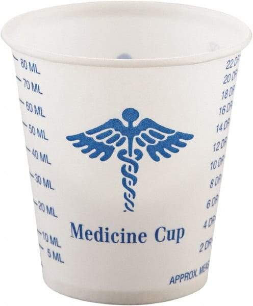 Solo - Paper Medical & Dental Graduated Cups, 3 oz - White & Blue - Apex Tool & Supply