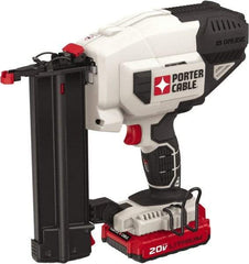 Porter-Cable - Cordless Brad Nailer Kit - 18 Gauge Nail Diam, 2" Long Nail, Lithium-Ion Batteries Included - Apex Tool & Supply
