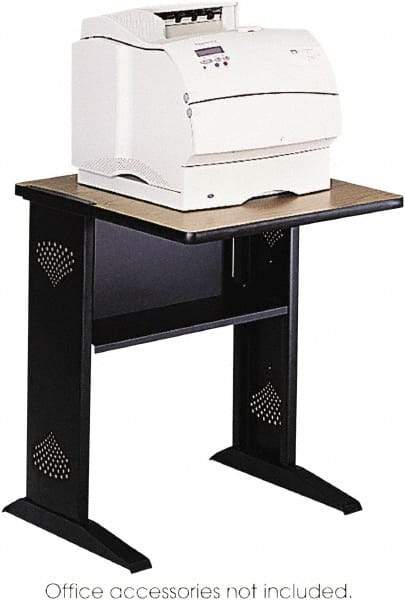 Safco - Medium Oak & Black Printer/Copier Stand - Use with Fax Machines, Printer - Apex Tool & Supply