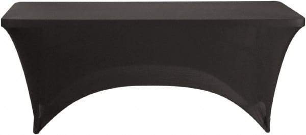 ICEBERG - Stretch-Fabric Table Cover, Polyester/Spandex, 30" x 72", Black - Apex Tool & Supply