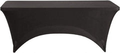 ICEBERG - Stretch-Fabric Table Cover, Polyester/Spandex, 30" x 72", Black - Apex Tool & Supply