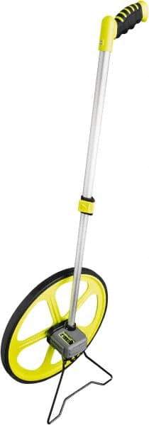 Komelon - 10,000' Counter Limit, 10,000' OAL, High-Visibility Yellow & Black Measuring Wheel - 0.01" Accuracy per 100", Measures in Ft/In - Apex Tool & Supply