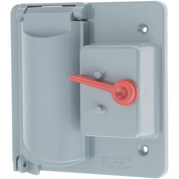 Leviton - Electrical Outlet Box Polycarbonate Device Cover - Apex Tool & Supply