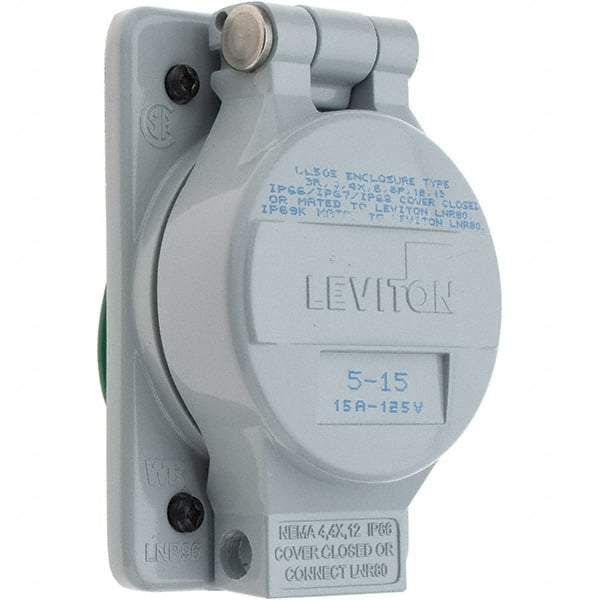 Leviton - Straight Blade Receptacles   Receptacle Type: Single Receptacle    Grade: Industrial - Apex Tool & Supply