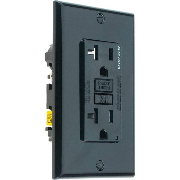 Leviton - GFCI Receptacles Grade: Commercial Color: Black - Apex Tool & Supply