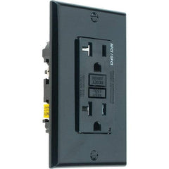 Leviton - GFCI Receptacles Grade: Commercial Color: Black - Apex Tool & Supply