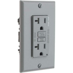 Leviton - GFCI Receptacles Grade: Commercial Color: Gray - Apex Tool & Supply