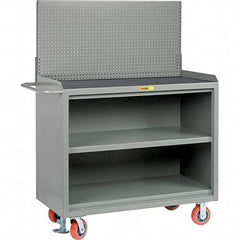 Little Giant - 3,600 Lb Capacity Mobile Service Bench - 41" Wide x 24" Deep x 43" High, Steel, Gray - Apex Tool & Supply