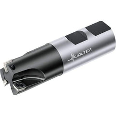 Walter - 3/4" Cut Diam, 5.6mm Max Depth of Cut, 3/4" Shank Diam, 75.6mm OAL, Indexable Square Shoulder End Mill - Weldon Shank, 0° Lead Angle, Through Coolant, Series M4132-UW - Apex Tool & Supply