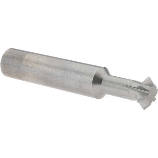 Accupro - 5/8° 5/8" Cut Diam, 0.25" Cut Width, 5/8" Shank, Solid Carbide Double-Angle Cutter - Apex Tool & Supply