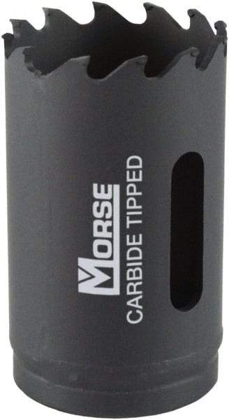 M.K. MORSE - 1-9/16" Diam, 1-15/16" Cutting Depth, Hole Saw - Carbide-Tipped Saw, Toothed Edge - Apex Tool & Supply