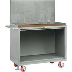 Little Giant - 3,600 Lb Capacity Mobile Service Bench - 41" Wide x 24" Deep x 43" High, Steel, Gray - Apex Tool & Supply
